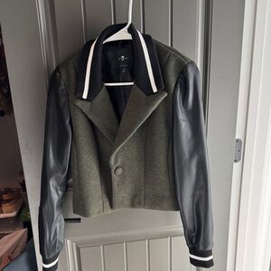 7 For All Mankind Green and Black Jacket